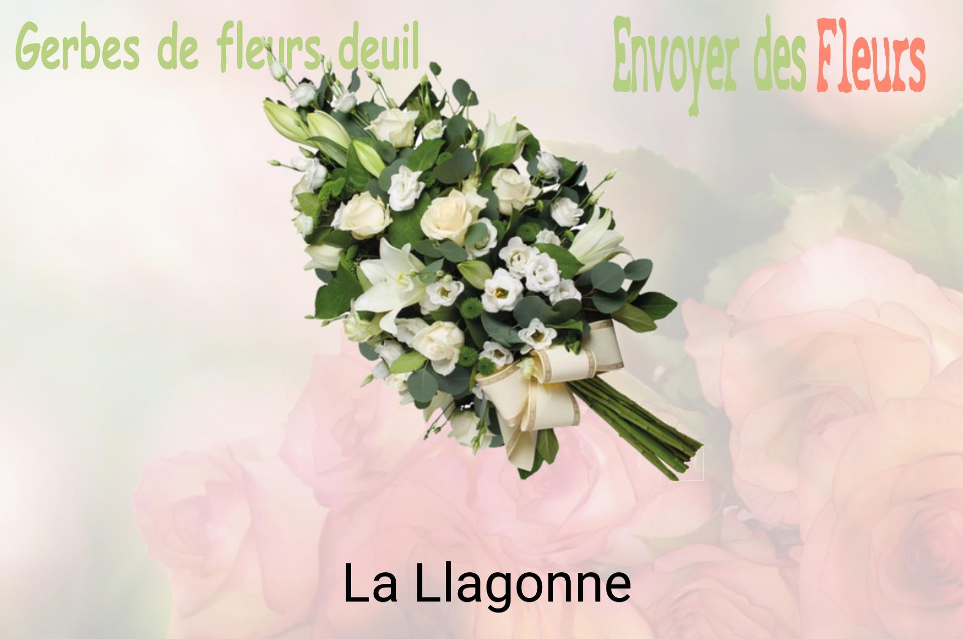 Gerbe de fleurs de deuil livrée à La Llagonne